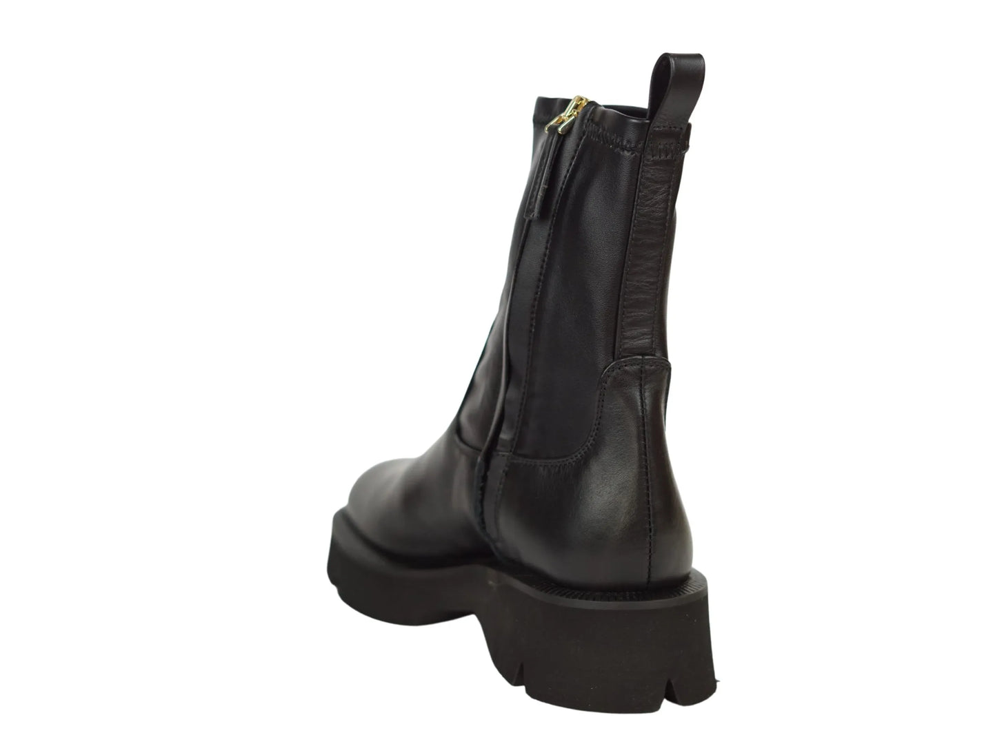 Stivaletto Lonigro Calzature pelle nera fondo gomma